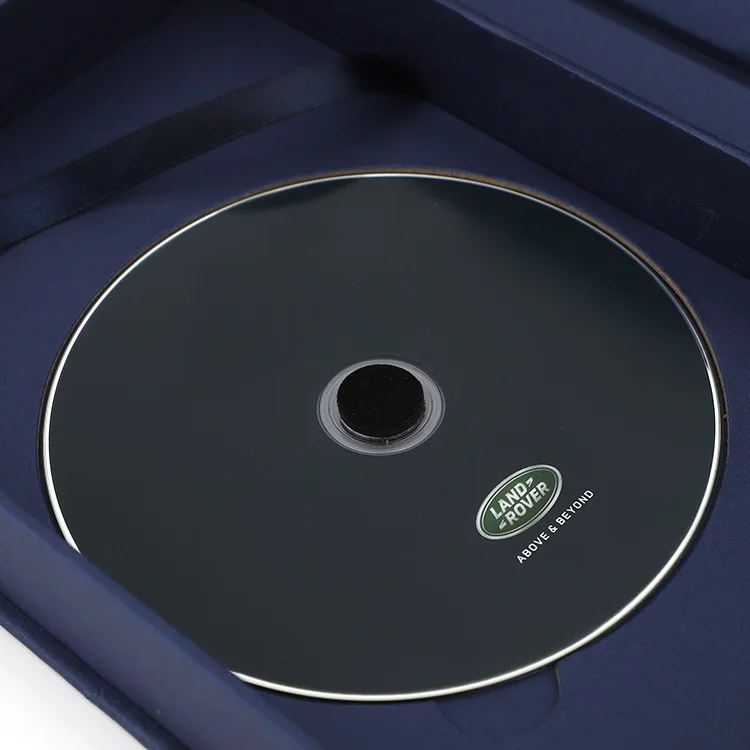 Recyclable Rigid Cardboard Luxury Suede Gift Box Handmade Cd Clamshell Box With Custom Insert
