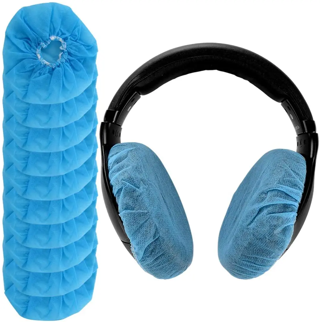 
Disposable Sanitary Headset Cover Non Woven Earphone Cover Headphone Cover With Elastic 