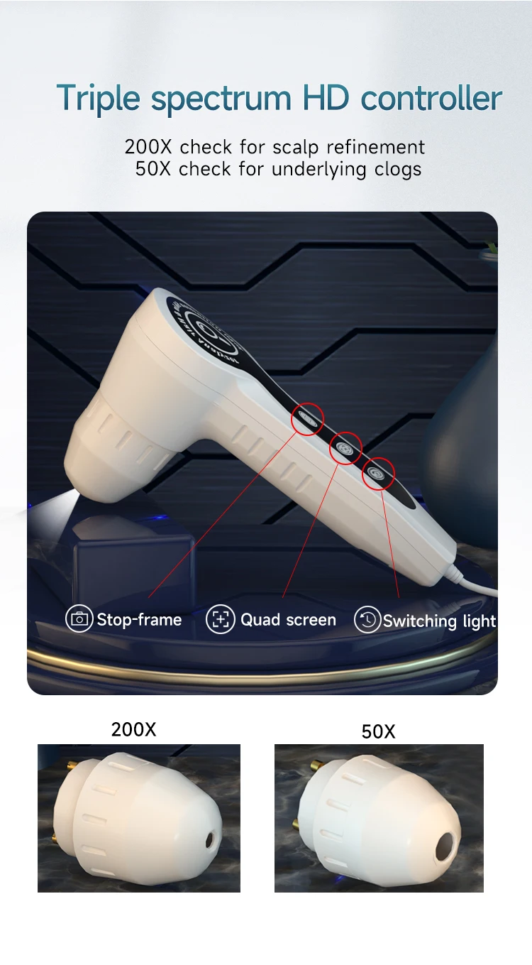 Face and Scalp Analyzer Skin Analyzer Professional Scalp detector HD salon