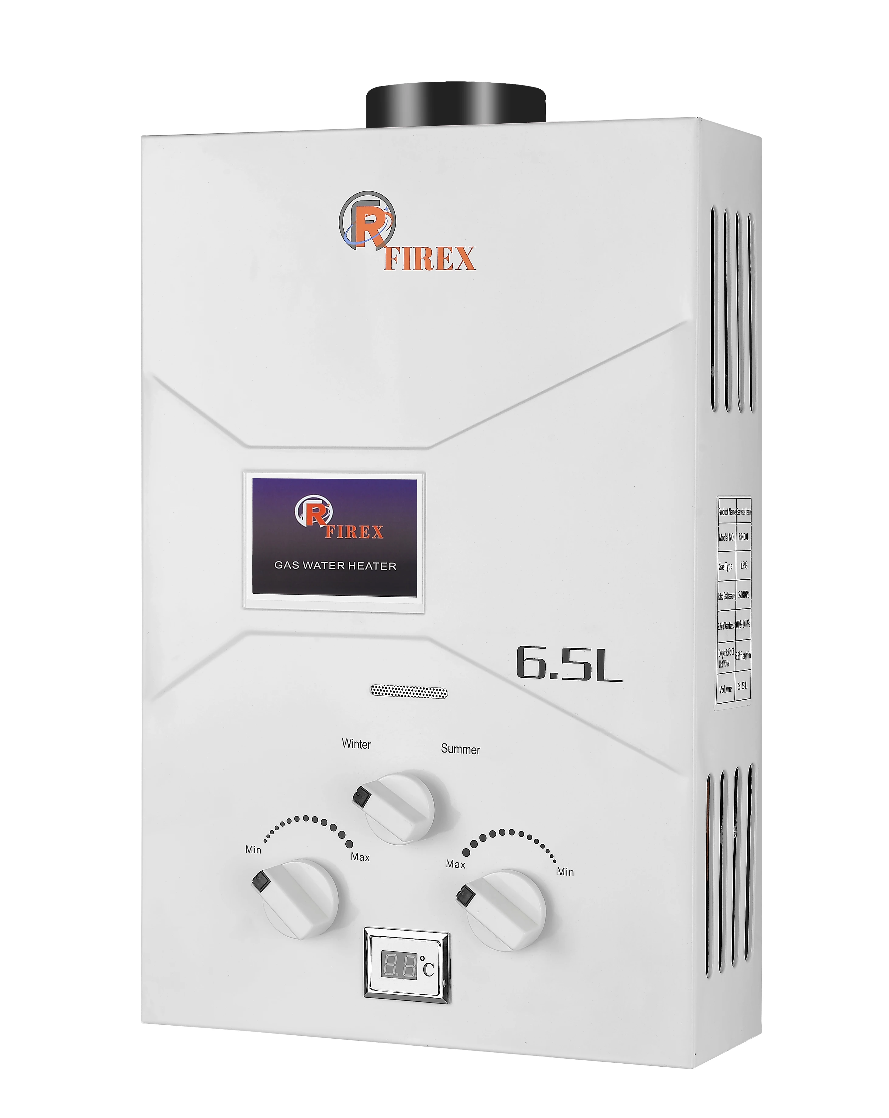 Hot Selling Gas Water Heater 10L~16L Home Appliance Instant Balanced/Forced Exhaust Type Gas Water Heater