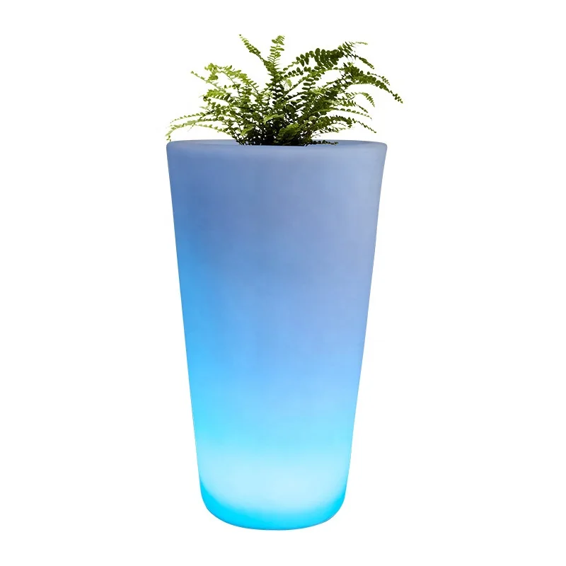 Outdoor Big Large Light Pots Garden Pots LED Planter Glow Flower Pot