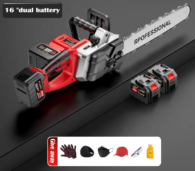 16 inch 21V 2200W 5500RPM dual lithium chainsaw high power electric chainsaw cordless handheld saw