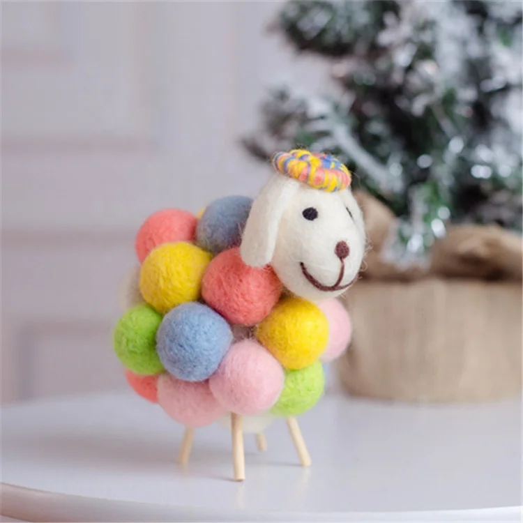 2020 Popular and Hot-sale Home Decorations Felt Crafts Wool Felt Sheep Toy