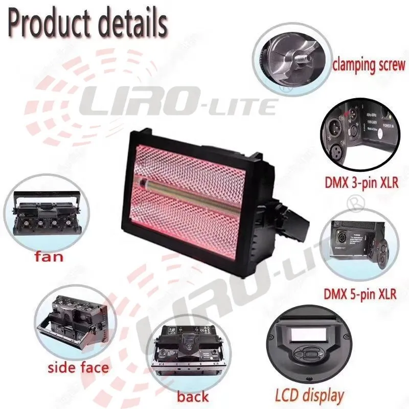 high quality DMX 512 strobe flash light atomic RGBW 3000 strobe 110V/220 240V 3000w led strobe light