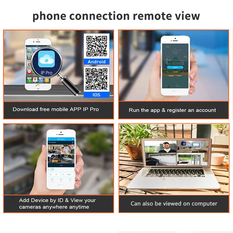 Jianvision 4CH 3MP Eseecloud Wireless NVR Kit Wifi dome security camera system With 12.5 inch LCD Screen