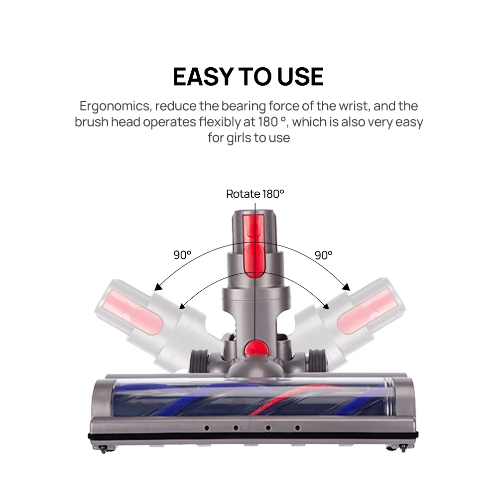 Dyson vacuum head replacement v7 motorhead brush head roller brush replacement with light