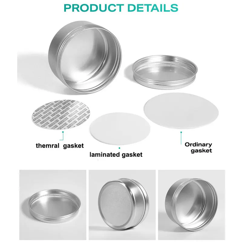 50ml Metal Packaging Tin Can Jar for Gift Aluminum Packing Tins Jars Round Empty Candles