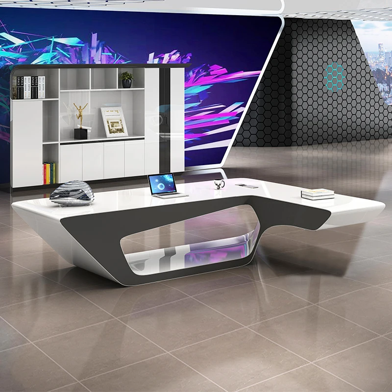CEO Acrylic solid surface office stone desk design furniture