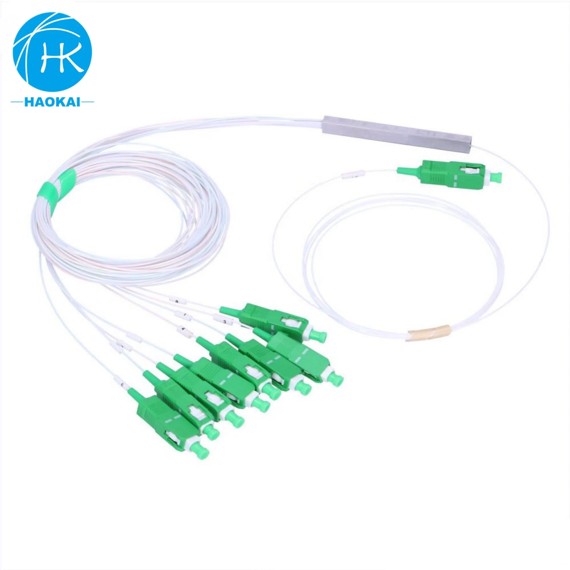 OEM Splitter FBT 1X2 2x2 Fiber Coupler Split Ratio 50/50~95/5, 1310/1550nm, 0.9mm Steel Tube Type
