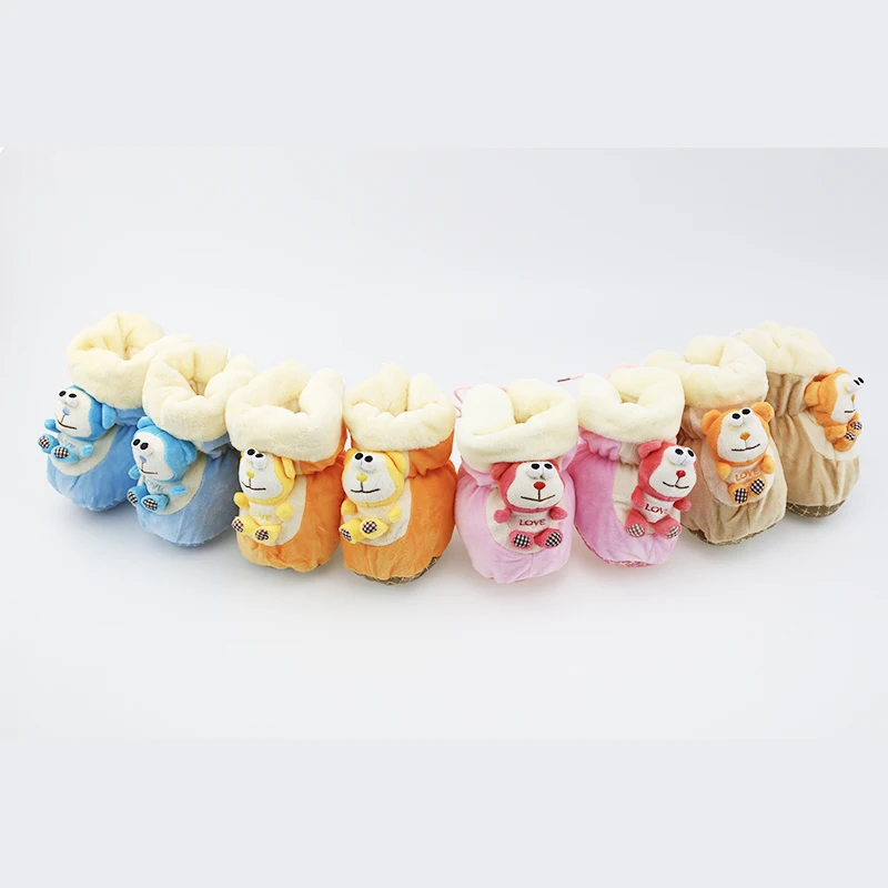 
Wholesale 3D cute cartoon soft sole super soft infant newborn booties fashion design toddler boots winter warm shoes 
