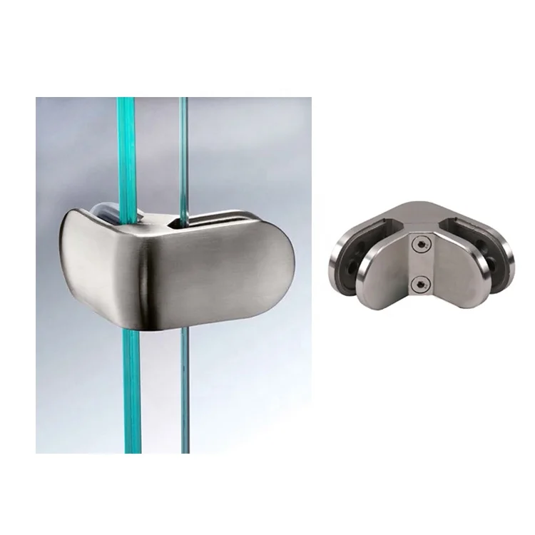 UNIKIM Stainless Steel Glass Handrail Hardware Corner 90 Degree Clamp