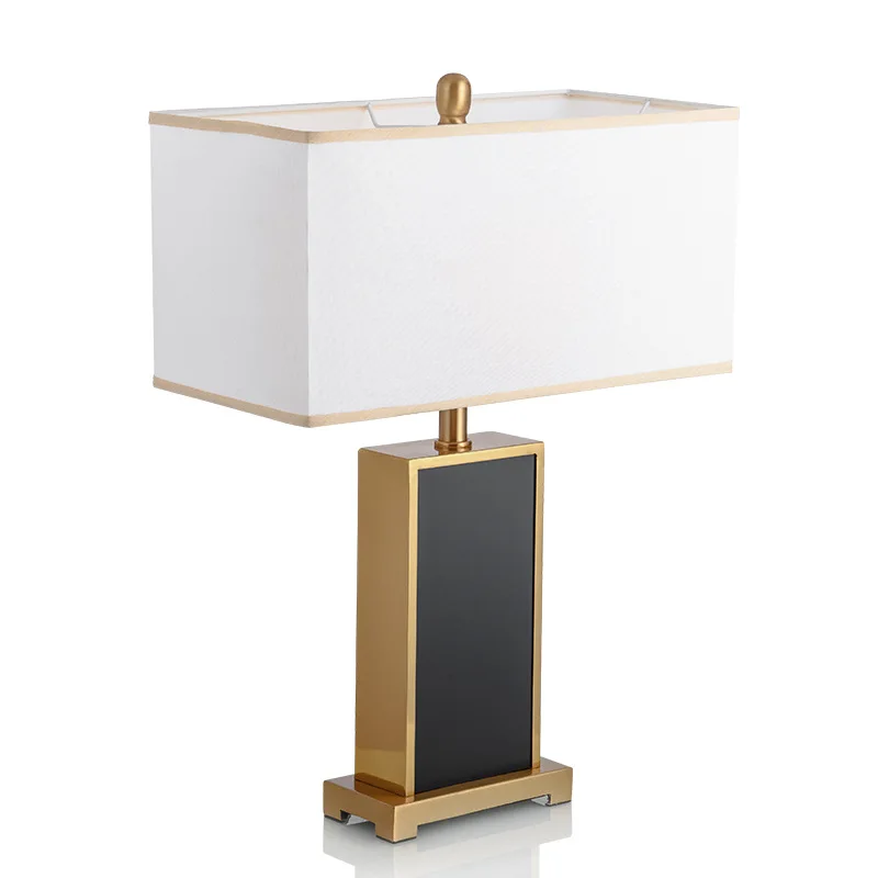 Hot Sale Gold Metal Modern American hotel villa model room living room bedroom bedside LED table lamp