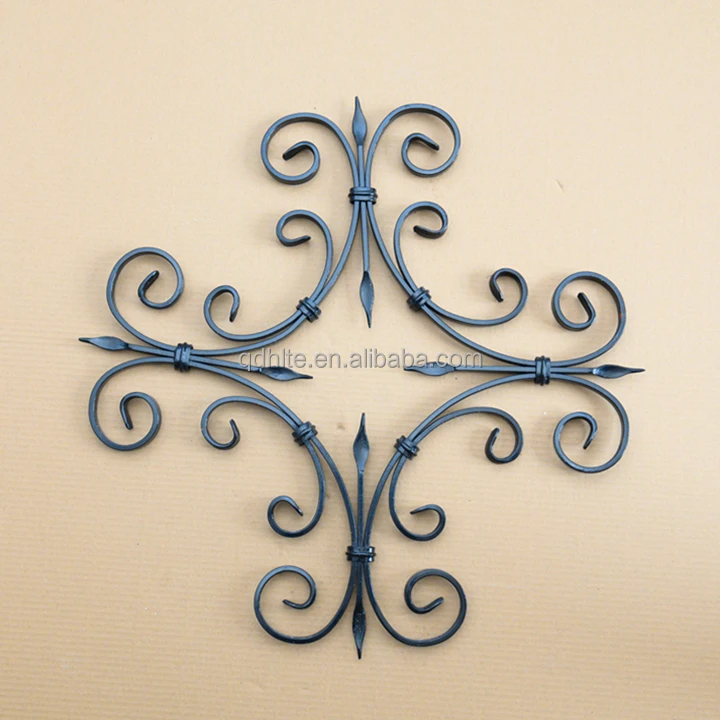 Hualute factory supply ornamental wrought iron rosettes, cast iron rosettes for wrought iron fence design