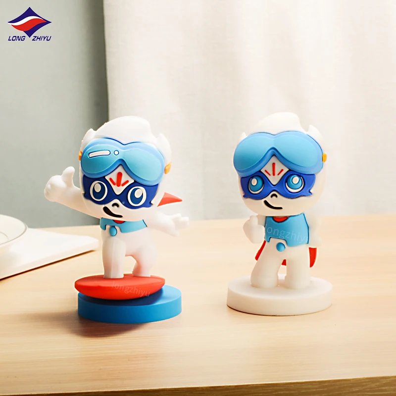 Longzhiyu 17 Years Factory Kawaii Blue Action Figure 3D Cartoon Character Figure Soft PVC Crafts