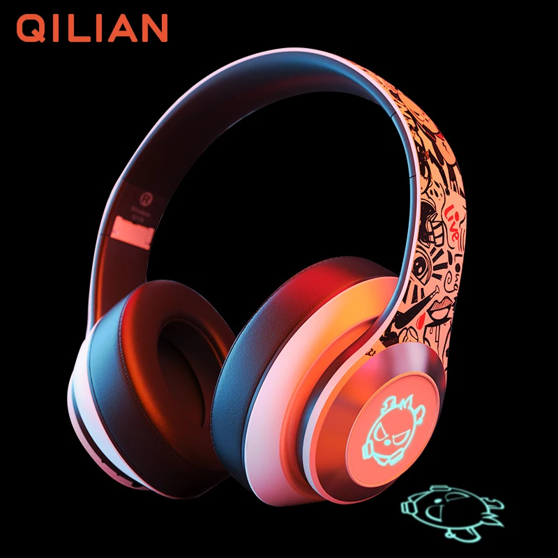 BH10 Custom logo foldable gaming over ear noise cancelling headphones bluetooth headset wireless earphone headphones bluetooth