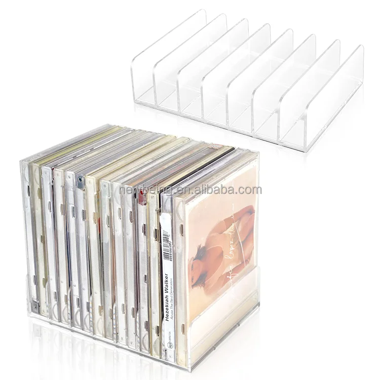 Держатель для хранения CD стеллаж дисплей. Прозрачный акриловый Органайзер компакт-дисков