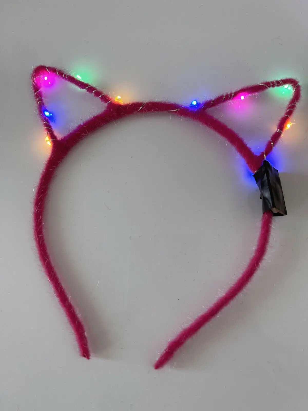Women Girl LED Glow Light Up Cat Kitty ears Party Hair head band hoop Hairband