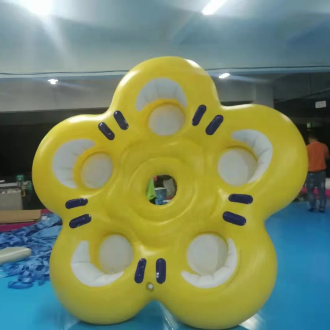 factory new style summer holiday adults beach toy  PVC pool floats funny water games inflatable flower pool float for 5 person