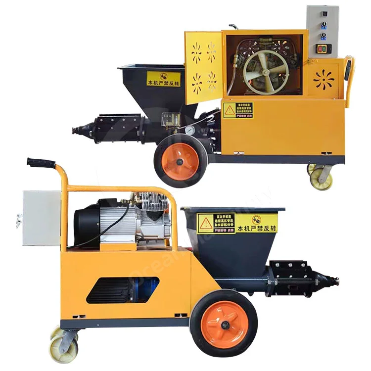 Automatic Mini Shotcrete Concrete Putty Wall Spray Plaster Station Cement Mortar Sprayer Machine Price