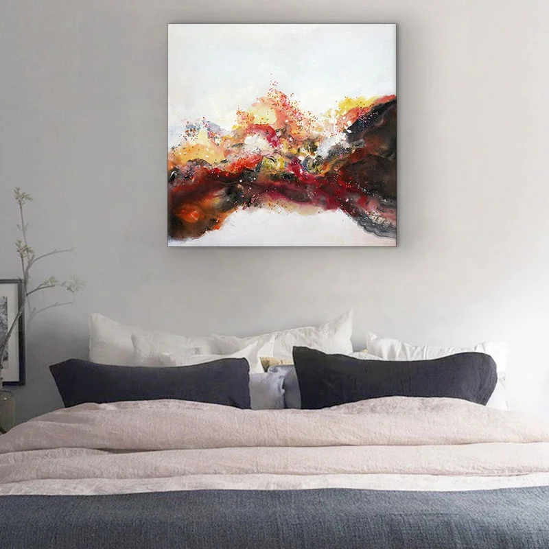 Netion top seller custom handmade abstract modern line wall art canvas oil painting landscape painting