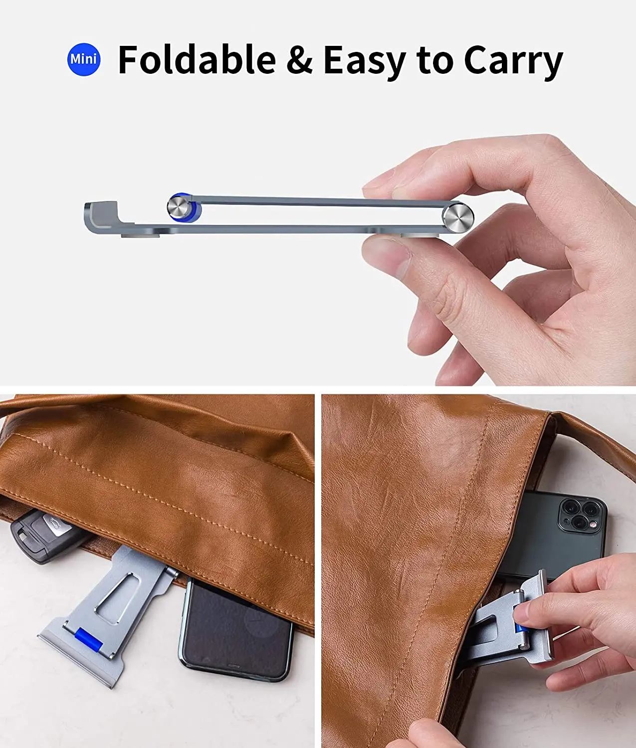 Folding desktop reading phone stand,adjustable desktop computer stand