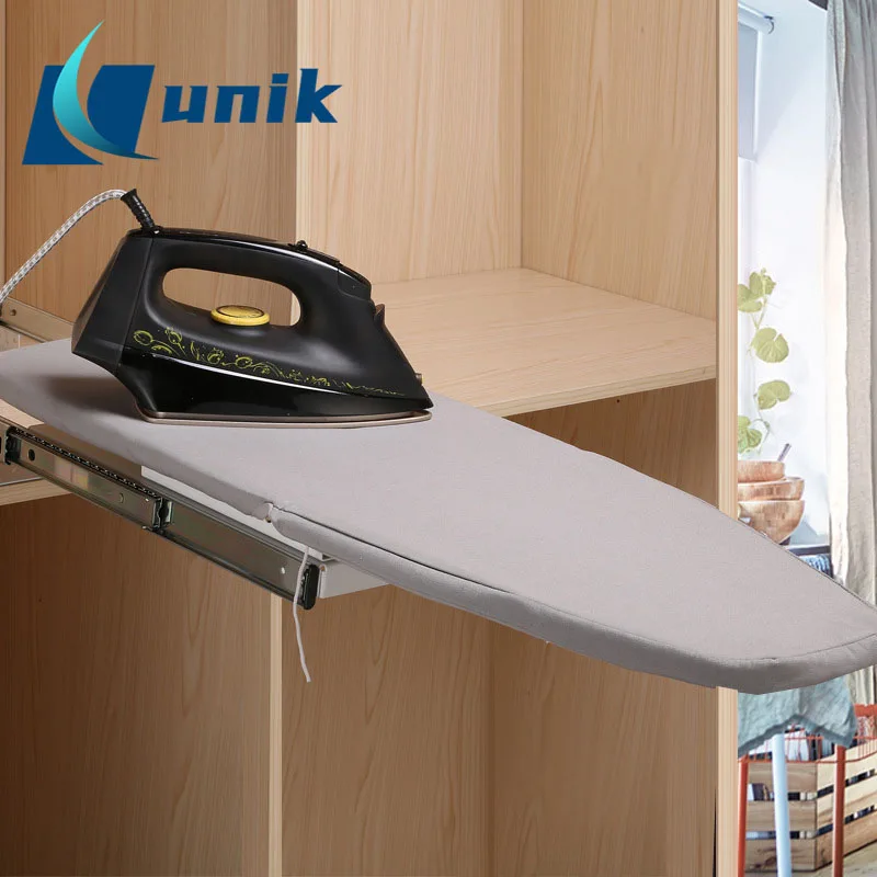 Rotation Retractable Ironing Board Closet Folding Pull-Out Foldable 180 Degree Laundry Ironing Board