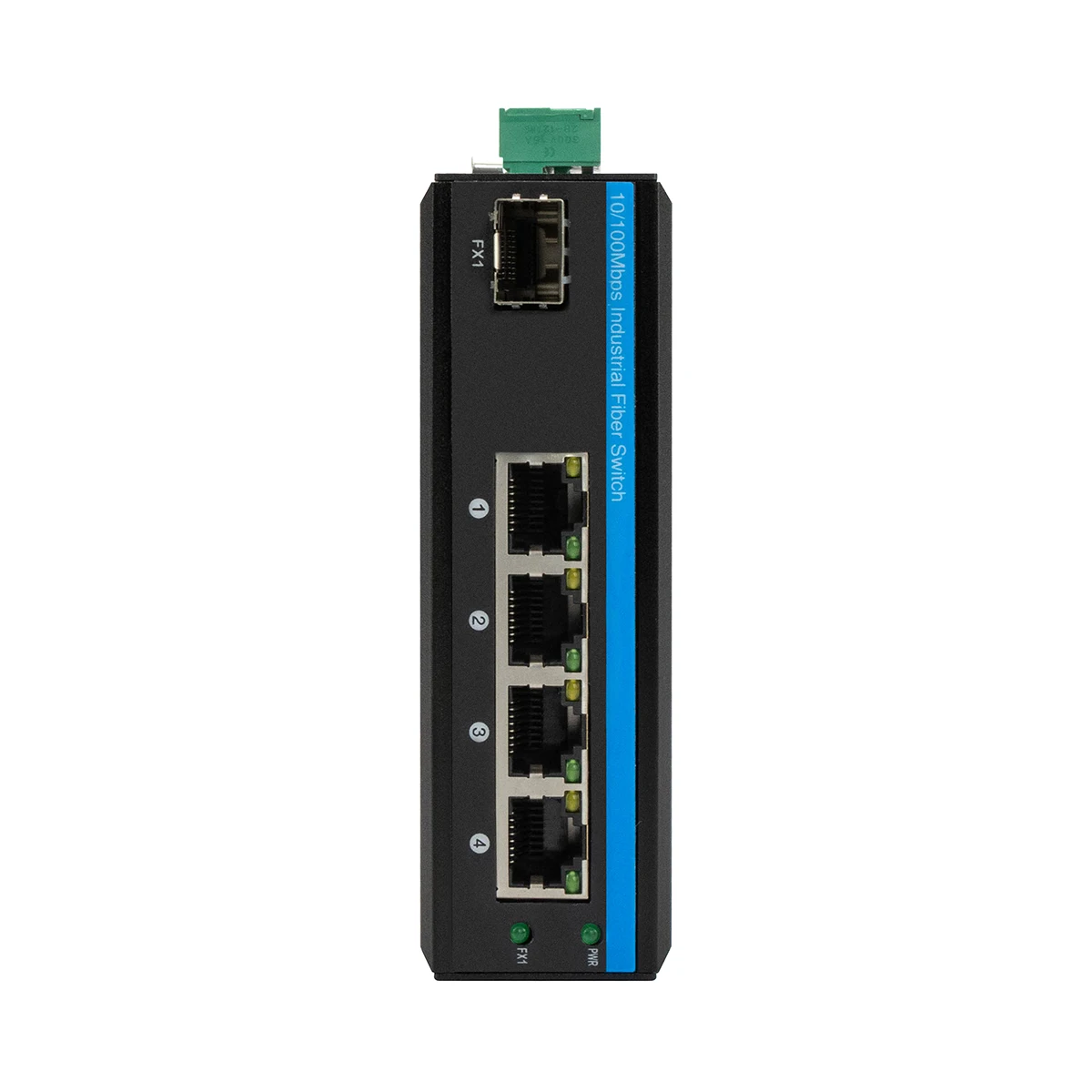 OEM/ODM Manufacturer 1 Optical 4 RJ45 Industrial Network Switch With IP40 Level Protection
