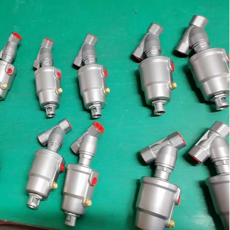 DN20 pneumatic piston valve with single acting threaded end angle seat valve