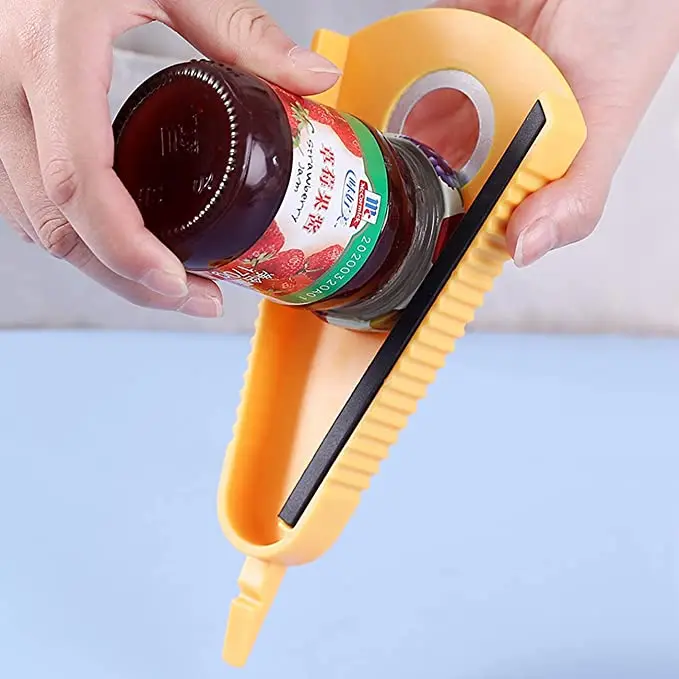 Household Multifunctional Bottle/ Can Opener Opens Any Size/Type of Lid Effortlessly Grip Jar Opener