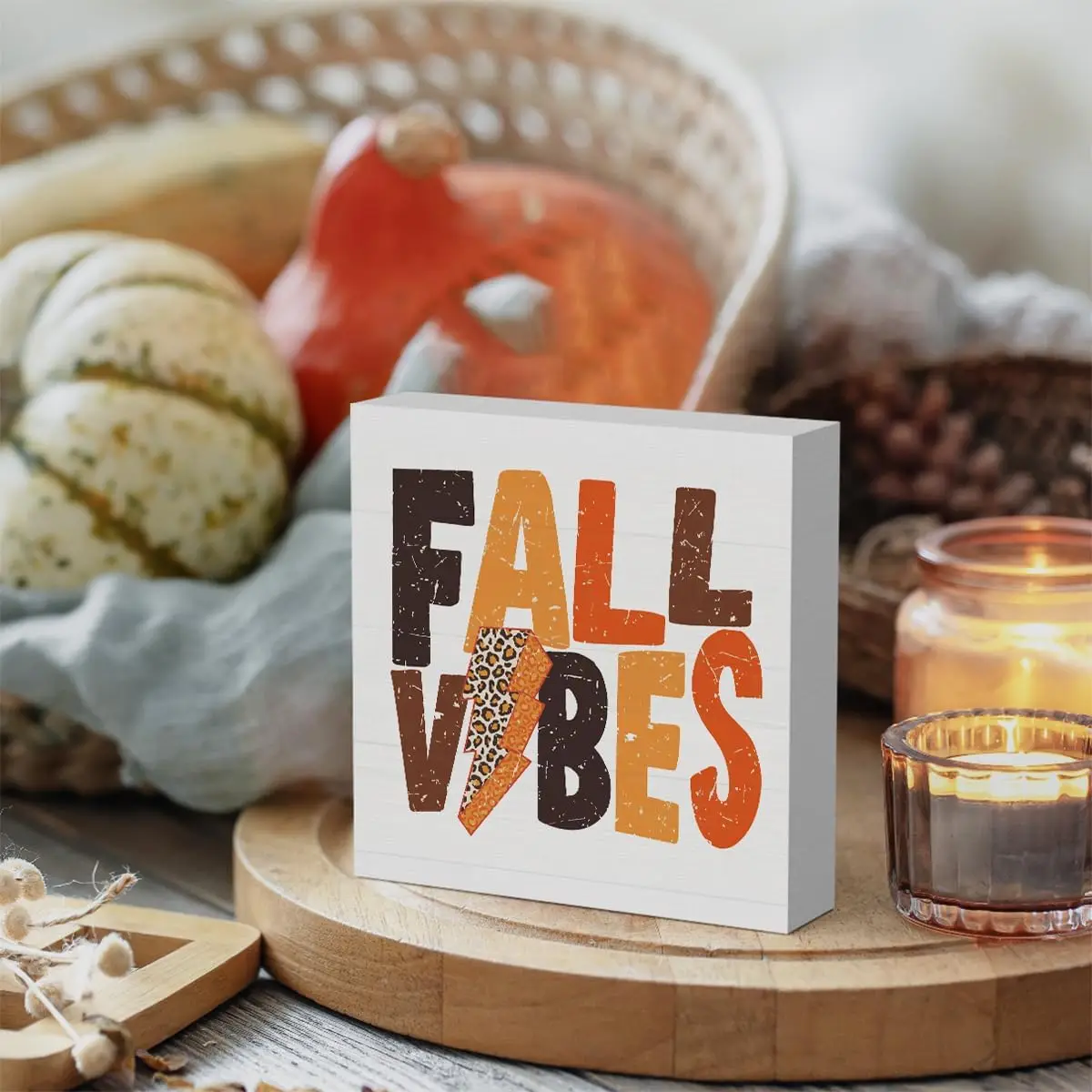 Customized Size Rustic  Wood Box Sign  Wooden Square Sign   in china