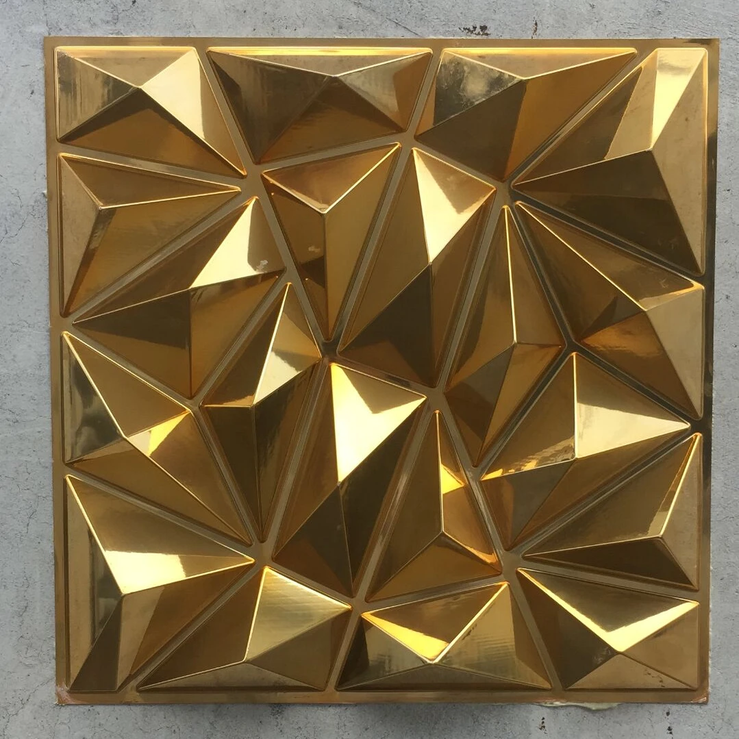 Customized Color Electroplating 3D PVC Wall Panel For Hotel & Night Club