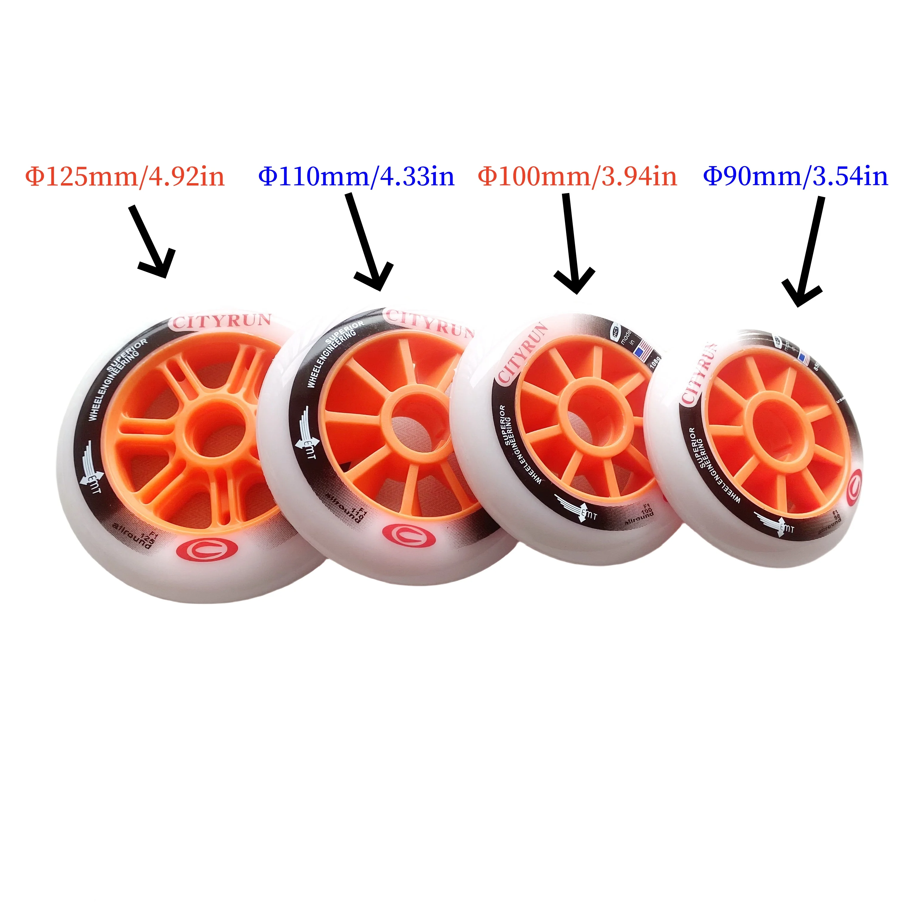 High-Speed F1 Racing Roller Skates Wheels - Professional PU Replacement Wheels for Universal Skaters - Diameter90/100/110/125
