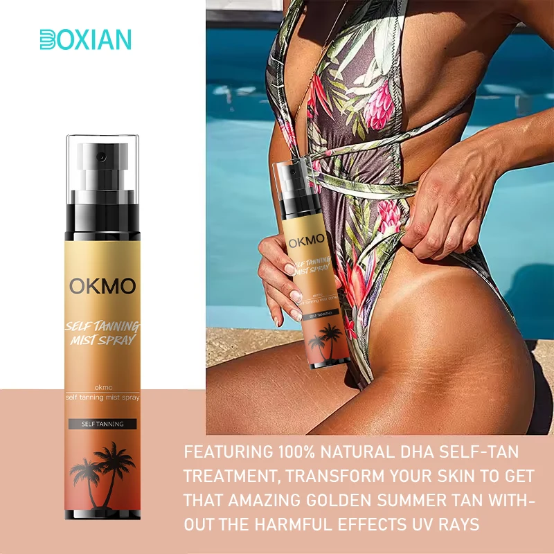 OKMO Customised Private Label Self Tan Mousse Intensive Tanning oil spray Cream Lotion Natural Sunbed Nasal Spray Tanning