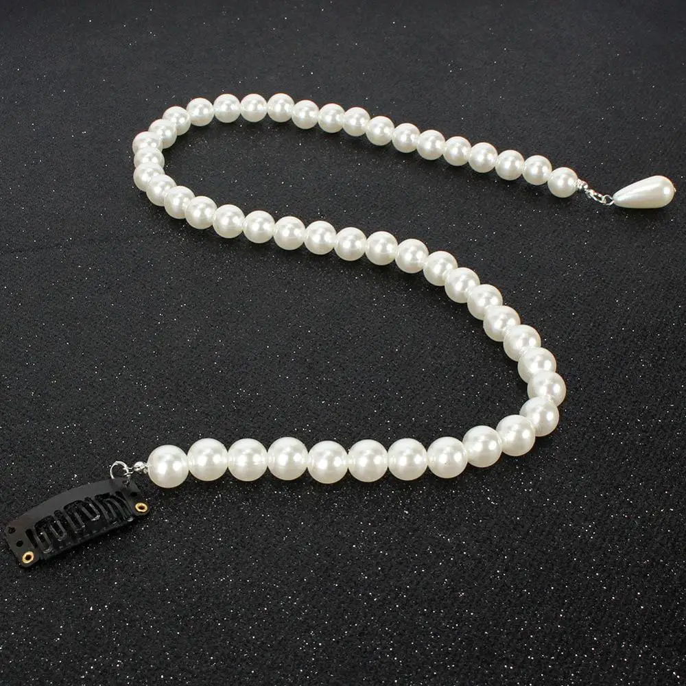 Imitation pearl headdress beaded hair accessories female handmade temperament pearl tassel hair clip