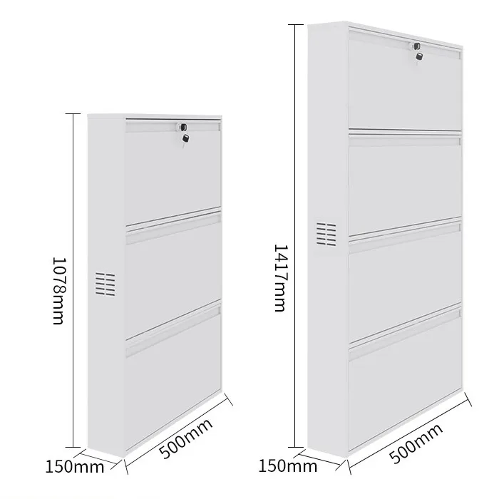 steel ailipu metal storage cabinet simple shoe cabinet 4 drawer white shoe rack organizer