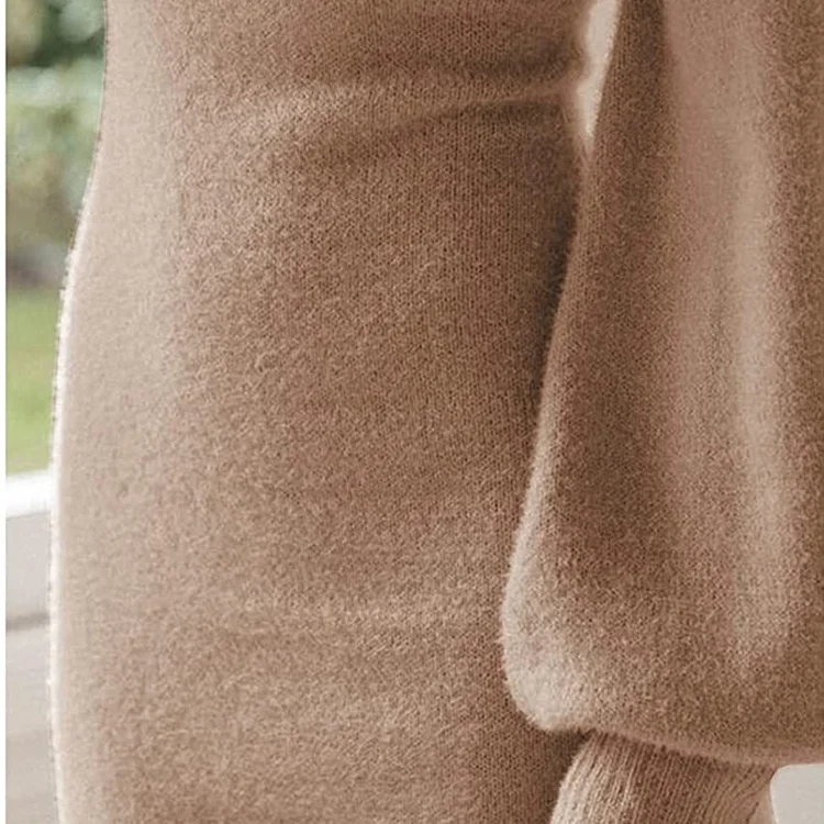 Оптовая продажа с фабрики 2022, вязаное платье с длинным рукавом и высоким воротником, повседневное милое женское мини-платье-свитер