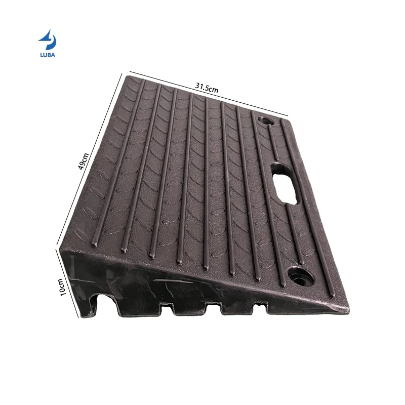 10cm High Quality Traffic Outdoor Street Black Kerb Ramps Driveway Easier Drainage Car Curb Cable Road Ramp