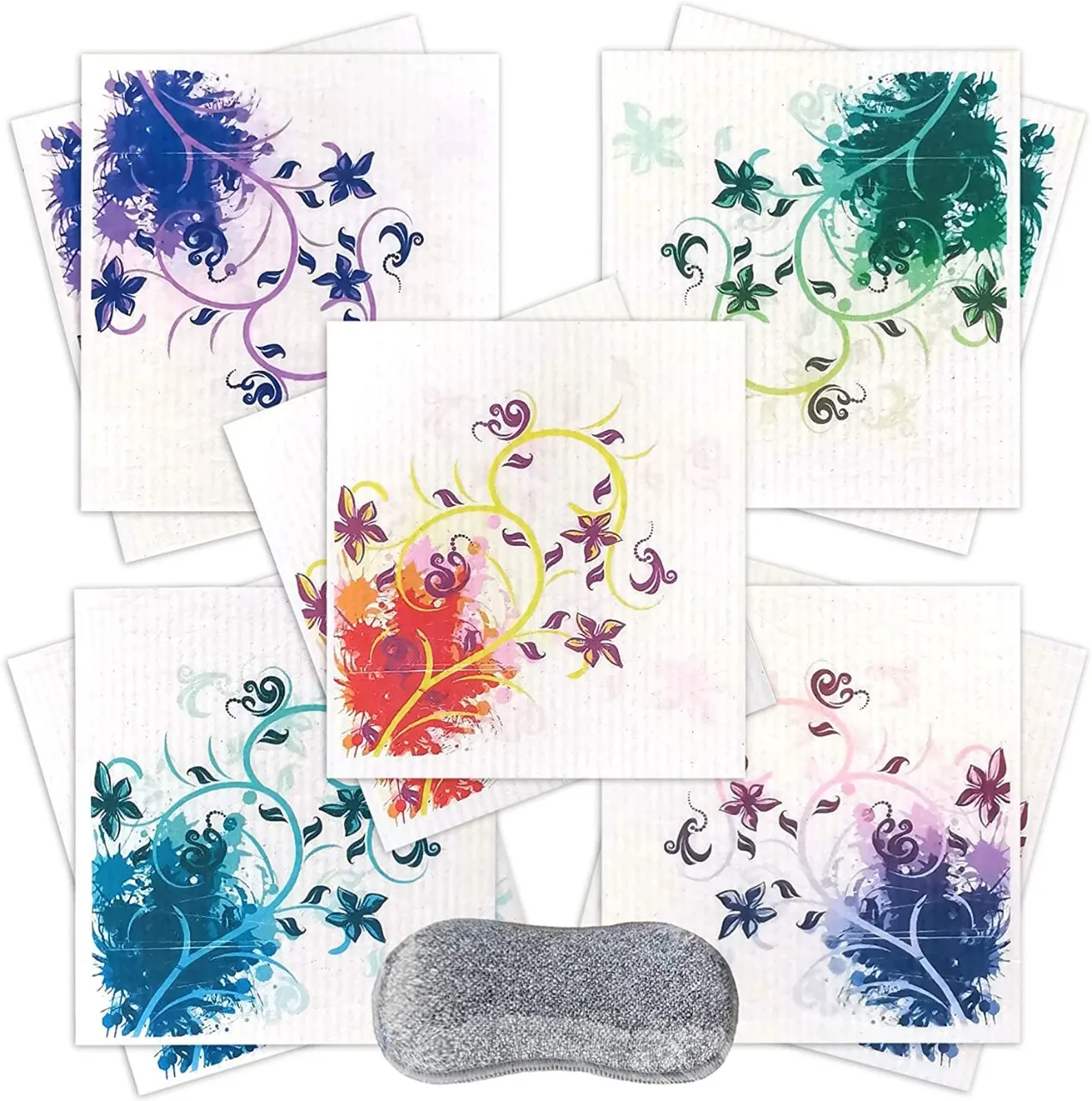 Custom Made Color Any Or Custom Material Cellulose Microfiber Cleaning Sponges Rags Bulk