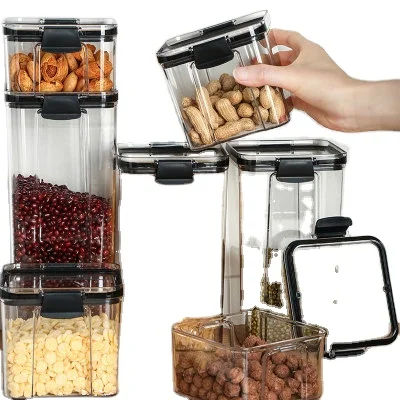 Amazon best selling BPA-free Plastic Clear Airtight Kitchen Container Pantry Cabinet Refrigerator Food Storage Container
