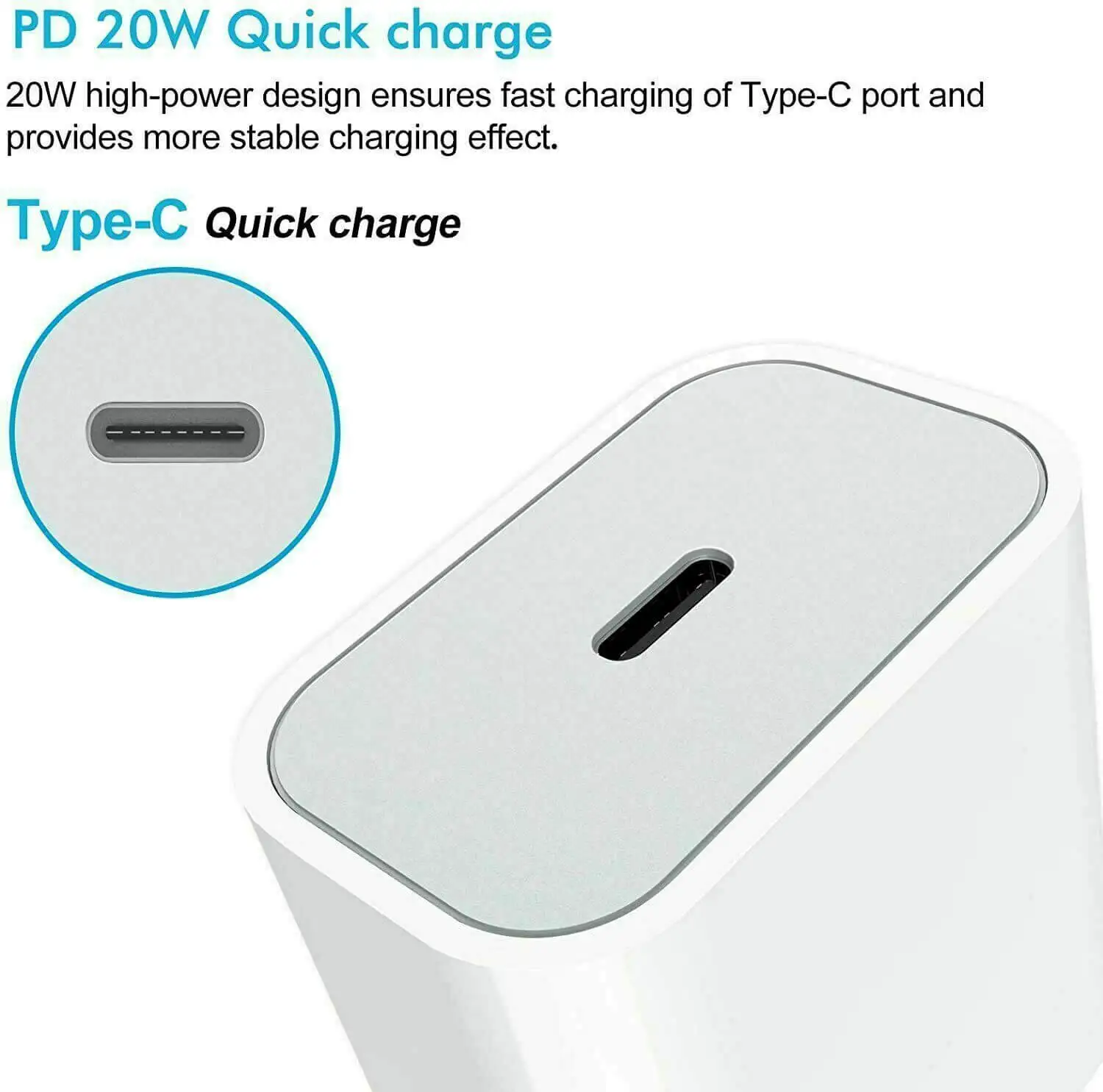 Multi Portable USB C Smart Android Cell Phone Charger Pd 20W USB Type C Fast Charging Mobile  Phone Charger For iPhone Samsung