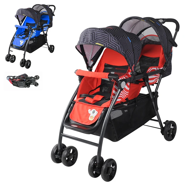 Brother sister twins baby pram double pushchair tandem twin stroller baobaohao baby stroller