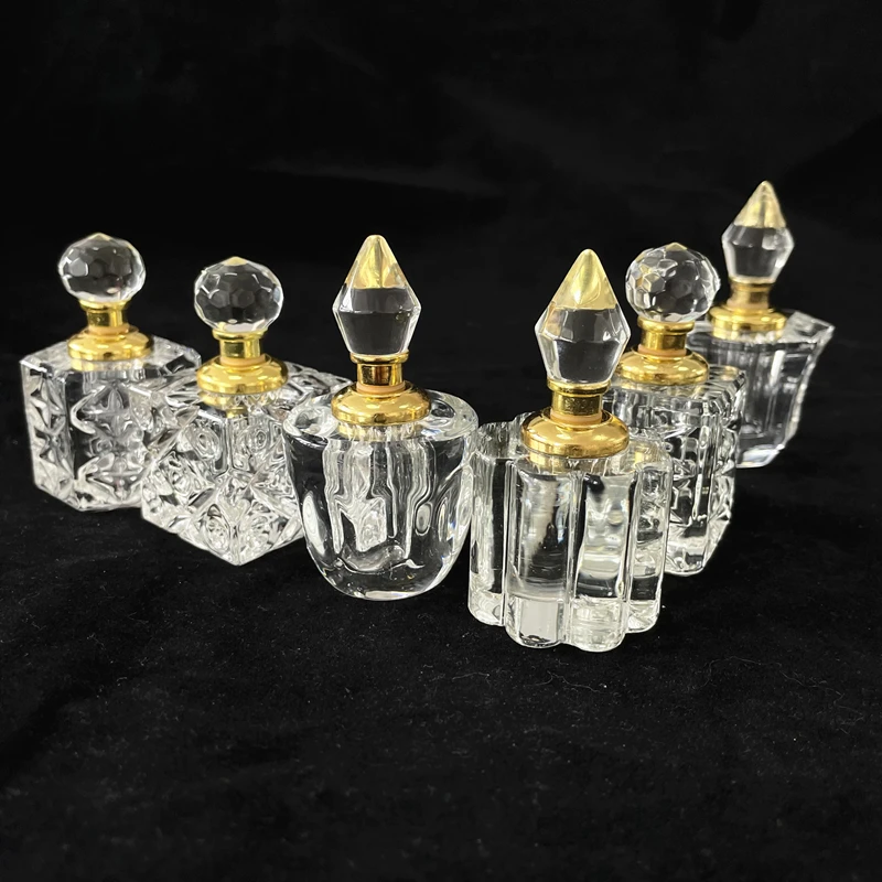 Dear Crystal low price 3ml colorful Blue Chic Empty gemstone high quality Perfume Bottle Crystal Agate for home Decoration