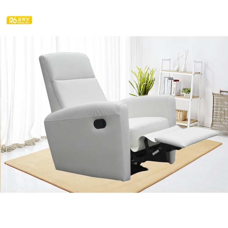 European style electric beige leather with 1 recliner chair