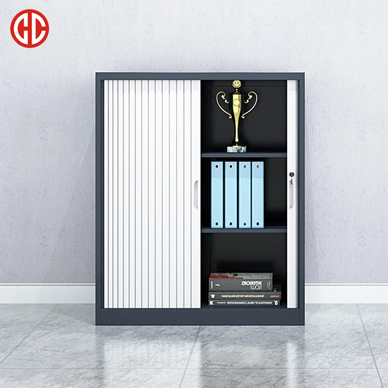 2 roller shutter door office filing cabinet gray tambour door office filing cabinet Rolling shutter door office cabinet