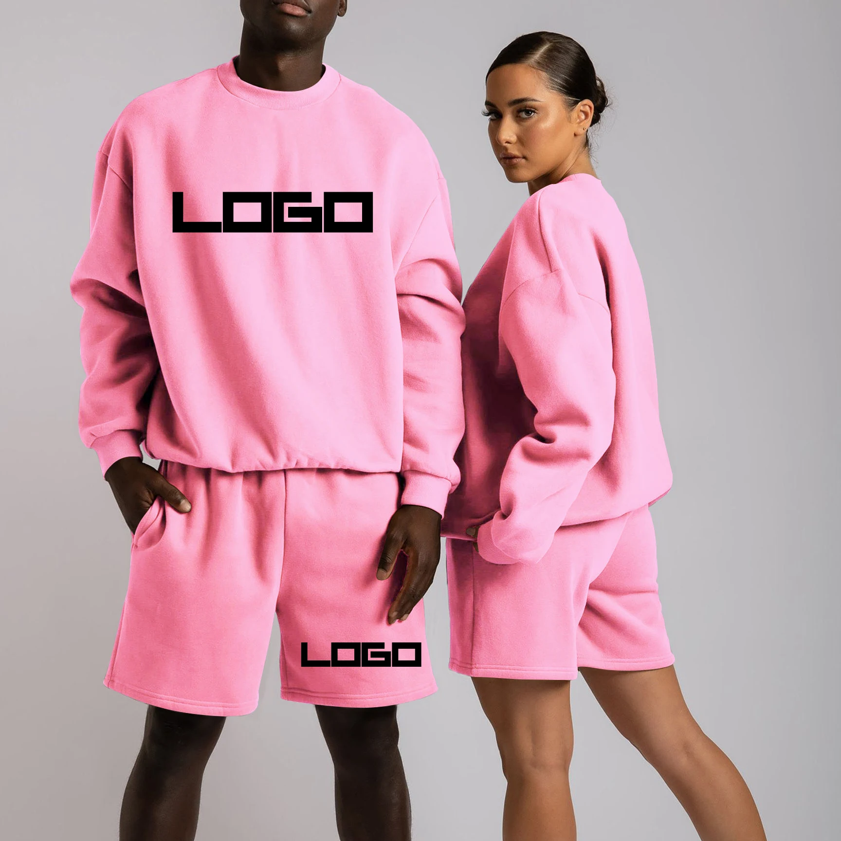 Summer 2022 New Custom Logo Tracksuits For Men Sports Gym Jogger 2 Piece Suit Sportswear Two Piece Short Set For Men