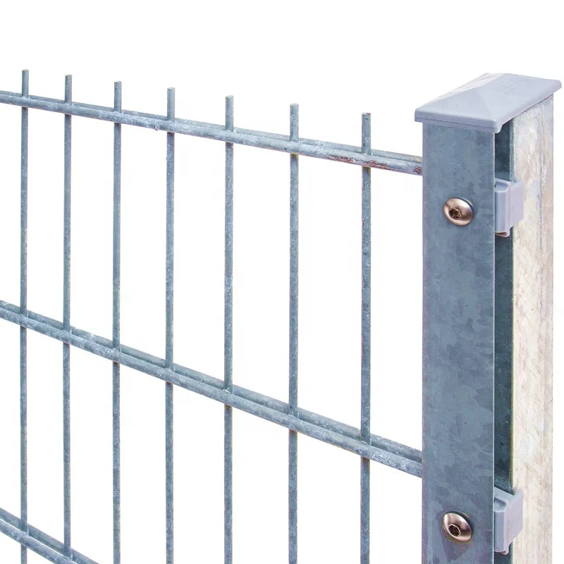 Factory supply good quality double wire fence garden court fence with razor barbed wire