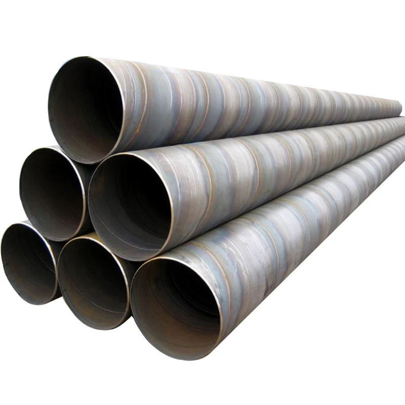 Construction Large diameter High Strength 0.8 - 12.75 mm Hot Rolled Spiral Welded Round Carbon Steel Pipe