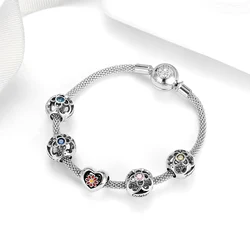 RINNTIN CBB02 fashion women charms bracelet DIY jewelry 925 sterling silver designer charms bulk bracelet