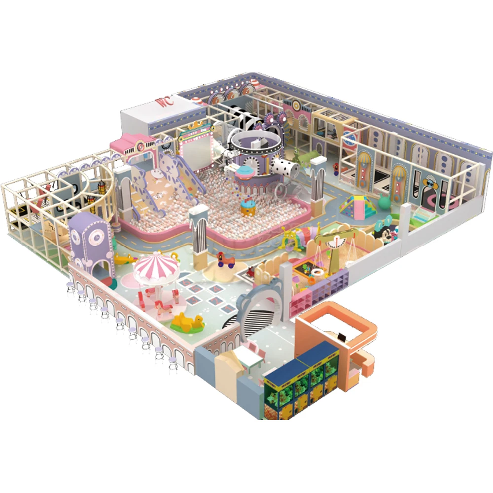 280sqm Customized Commercial Indoor Amusement Park playground equipment soft play area kids indoor kid play area for children