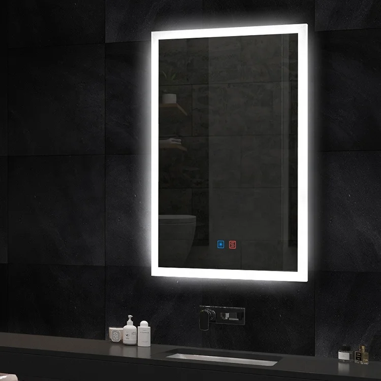 Illuminated LED backlit Light Bathroom Mirror with Touch Sensor switch control and Demister